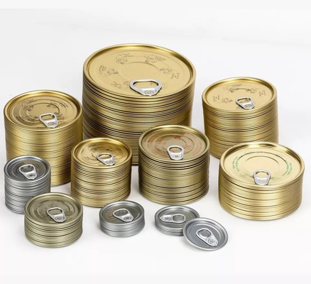 Lata redonda de metal de qualidade alimentar para alimentos para embalagens de alimentos 0,15 mm