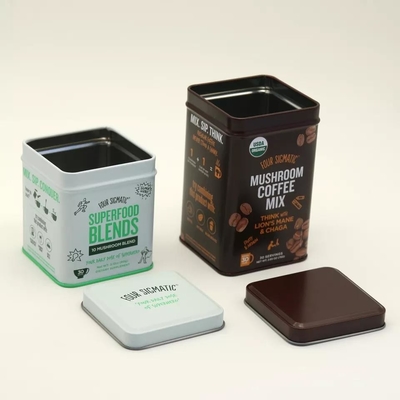 O alimento dos estoques classificou o folha de Flandres retangular Tin Box With Customized Printing do metal