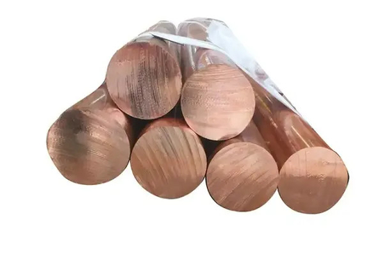 Barras de cobre de pureza 99,9% haste polida personalizada 6 mm 8 mm