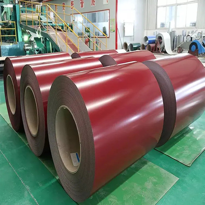 Ppgi vermelho pre-pintado galvanizado bobina de aço 0,4 mm Ppgl revestido de cor