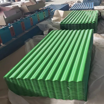 Chapa de aço galvanizado corrugado revestido de cores para telhados